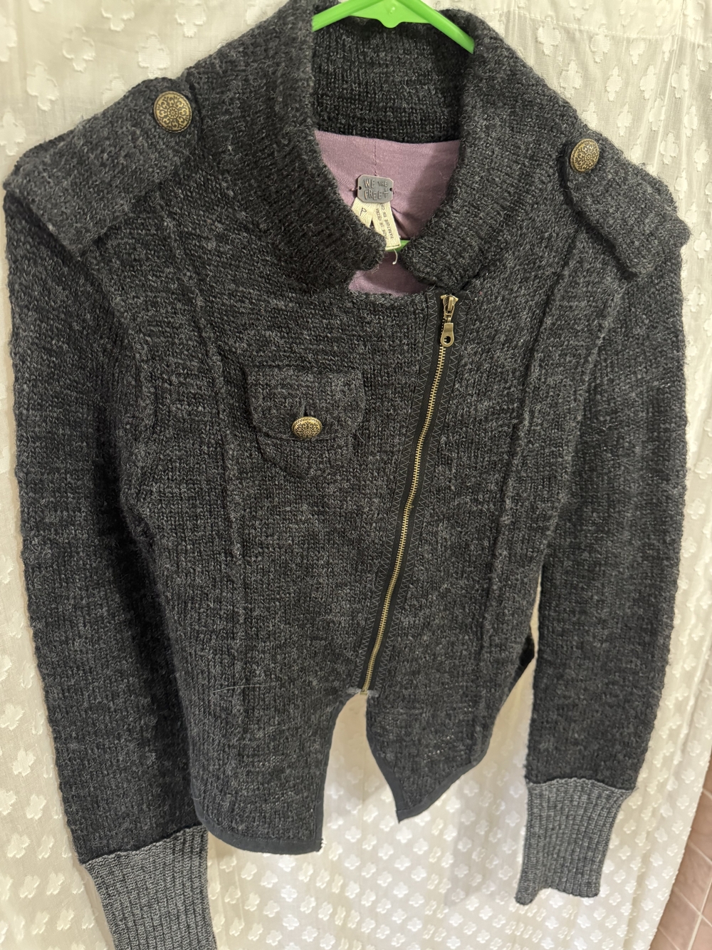 Purple Lambswool Knit Top with Care Tag